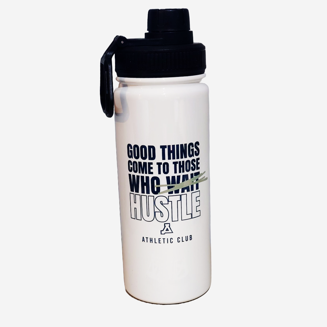 A Logo water bottle