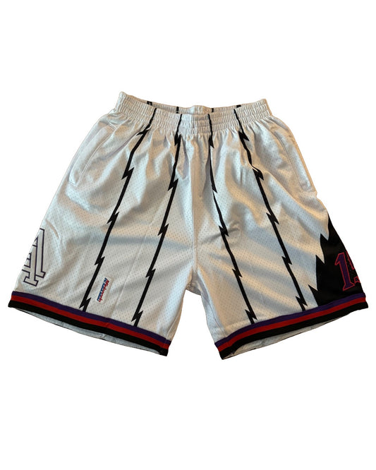 White and Purple Retro Shorts